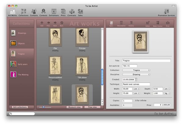 Artist inventory app for mac pro